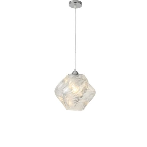 Подвес Moderni E27 1х60W 220V Tide металл/стекло хром/прозрачный, фото
