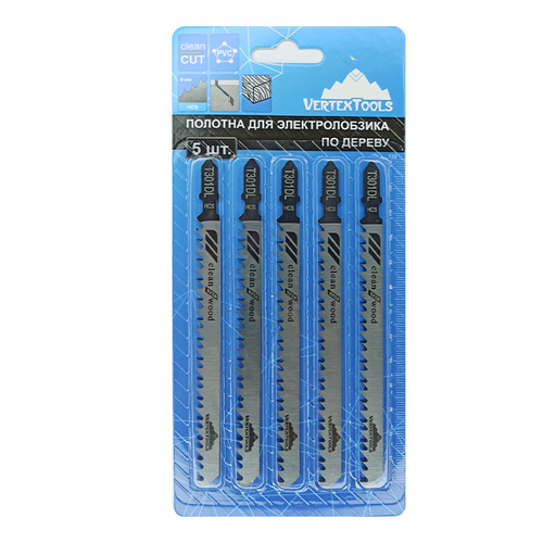Полотно для электролобзика VERTEXTOOLS t301dl 5 шт, детальное фото