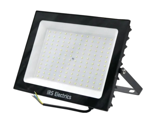 Прожектор светодиодный IRS Electrics, IP65, 293x209x34 мм, 150Вт, 6400К, 12000Лм, корпус черный, крупный план