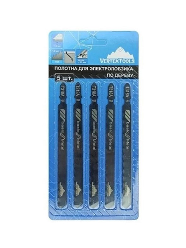 Полотно для электролобзика VERTEXTOOLS t318a 5 шт, изображение