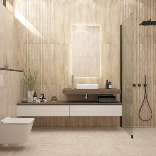Плитка Керамин Бунгало Темнбеж 30X90 см 1,35 м², вид