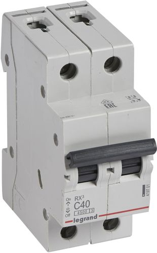 Автоматический выключатель Legrand RX3 2Р С40А 4,5кА, фото