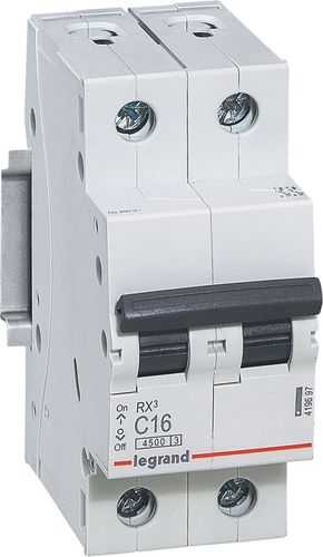 Автоматический выключатель Legrand RX3 2P С16А 4,5кА, изображение