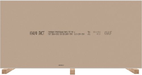 ГКЛ стандартный KNAUF 2500x1200x12,50 мм, детальное фото