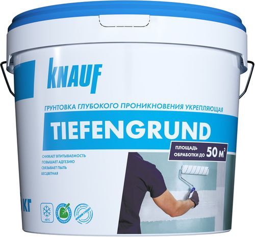 Грунтовка глубокого проникновения KNAUF Тифенгрунд белый 5 кг, картинка