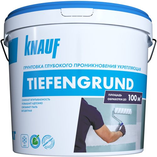 Грунтовка глубокого проникновения KNAUF Тифенгрунд белый 10 кг, изображение