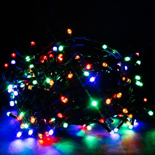 Гирлянда внешняя нить  SH LIGHTS 200 LED многоцветный 20 м, крупный план