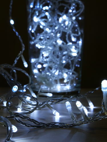 Гирлянда уличная "Нить", 120 LED, белый, 12м, соединяемая до 20шт, изображение