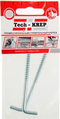 Шуруп универсальный Tech-KREP M6x75 мм 2 шт, фотография