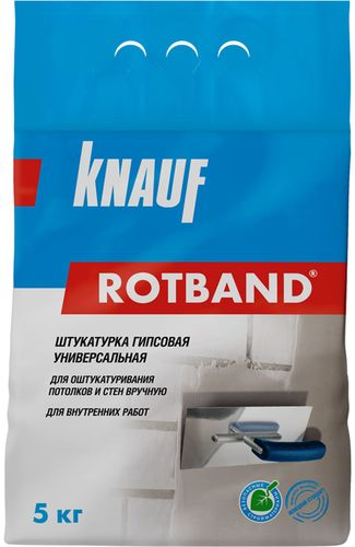 Штукатурка универсальная гипсовая KNAUF ROTBAND серая 5 кг, изображение