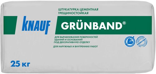 Штукатурка цементная KNAUF GRUNBAND серая 25 кг, вид