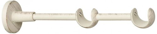 Держатель для карниза 2 ряда HOME ACCESSORY сталь белый классик d16 мм открытый, изображение