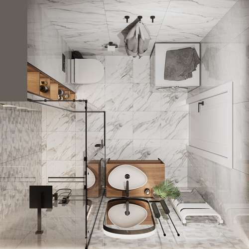 Плитка настенная GRACIA CERAMICA Katana Wall white 25x60 см 1,2 м2, фотография