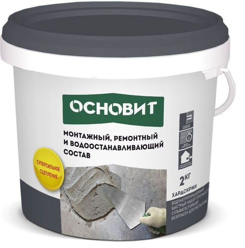 Состав ремонтный ОСНОВИТ ХАРДСКРИН RC10R 2 кг, крупный план