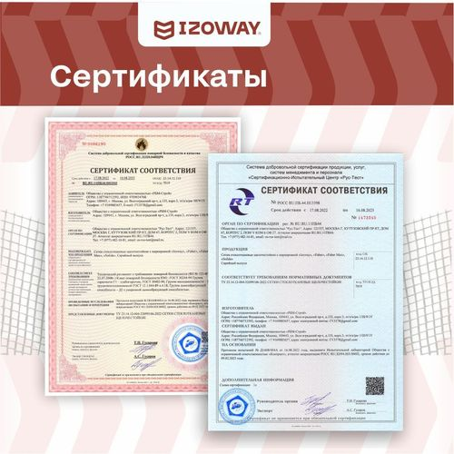 Фасадная сетка гидроизоляционная IZOWAY армированный 145 г/м² 1x30 м, картинка