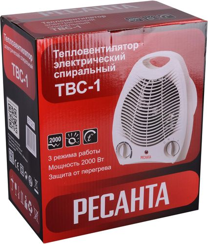 Тепловентилятор напольный РЕСАНТА ТВС-1 2 кВт, изображение