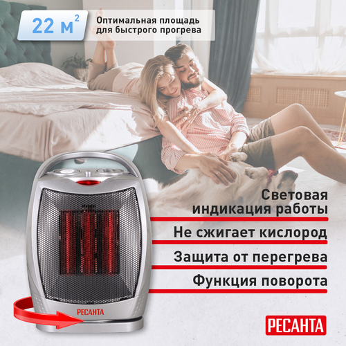 Тепловентилятор электрический Ресанта ТВК-2 1,8 кВт с прямым типом нагрева, изображение