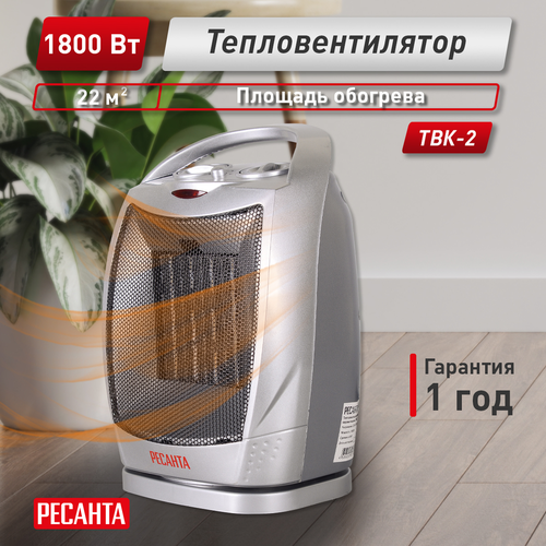 Тепловентилятор электрический Ресанта ТВК-2 1,8 кВт с прямым типом нагрева, фотография