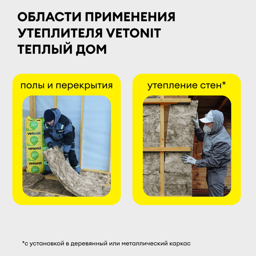 Утеплитель Vetonit Теплый Дом Плита-50x610х1170/Е, крупный план