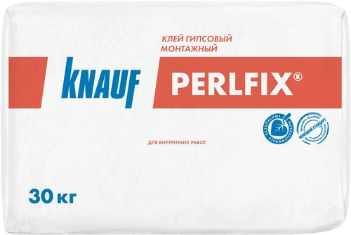 Клей для гипсокартона гипсовый KNAUF Перлфикс 30 кг, крупный план