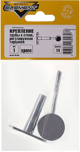 Держатель для стеллажа Tech-KREP хром 15x85x190 мм, крупный план