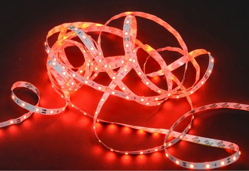 Светодиодная лента IEK SMD 2835 60LED IP20 12В 4,8Вт красный 5 м, фото