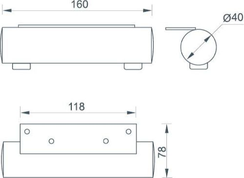 Мебельная ножка JET стальная хром 78 мм, фото