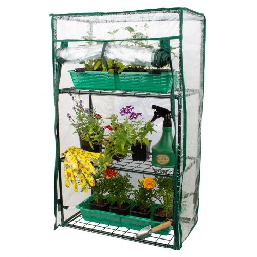 GARDEN SHOW Парник на подоконник "Маргарита", 3 полки, 460х240х800 мм, изображение