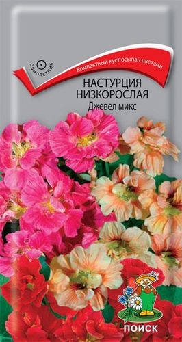 Семена Настурции низкорослой ПОИСК Джевел 2 г, фотография