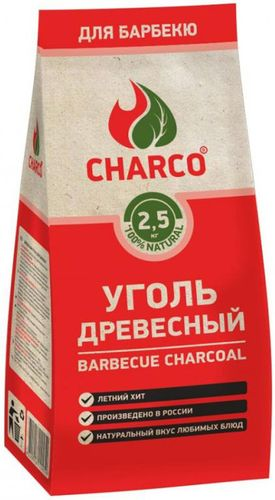 Уголь древесный для барбекю CHARCO, 2,5кг, изображение