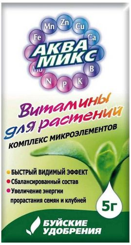 Удобрение комплексное Буйские Удобрения АКВАМИКС для всех типов культур 5 г, детальное фото