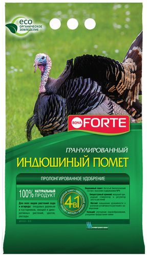 Индюшиный помет гранулированный BONA FORTE 2 кг, детальное фото