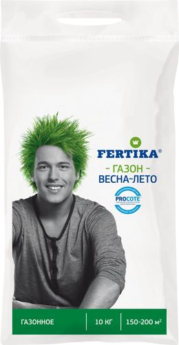 Удобрение минеральное FERTIKA Весна-Лето для газонов 10 кг, крупный план