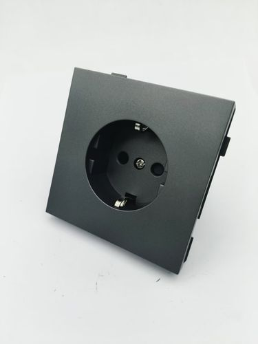 Розетка электрическая 1 пост ALTECH Encore графит, фото