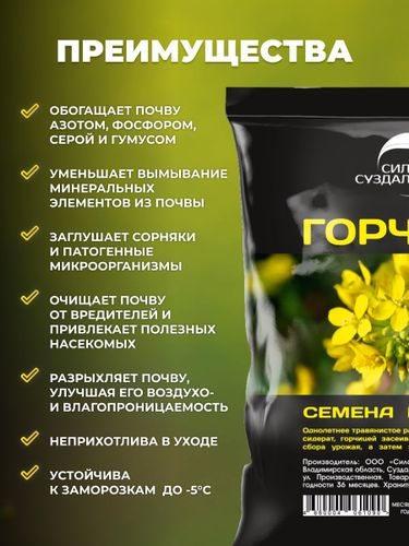 Семена горчицы Сила Суздаля 3 кг, картинка
