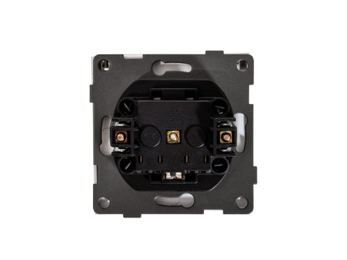 Розетка электрическая 1 пост ALTECH ENCORE 1SG IP44 графит, изображение