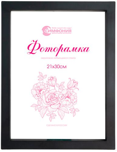 Фоторамка пластик черная 21*30, фотография