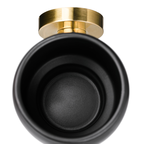Стакан для зубных щеток настенный Moroshka Oro Nero черный 1 шт, фото