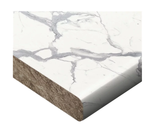 Столешница ULTRADECOR 3050x600х38 мм мрамор белый ЛДСП, вид
