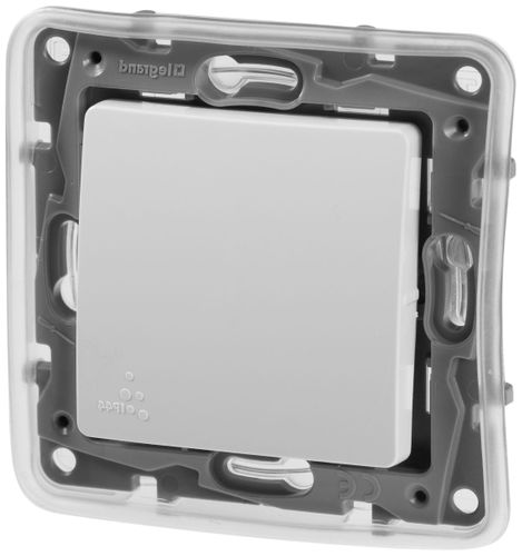 Переключатель 1-клавишный Legrand Etika 672200 белый, крупный план