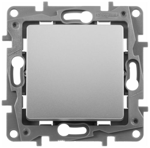 Переключатель 1-клавишный Legrand Etika 672409 алюминий, изображение