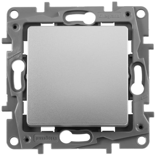 Переключатель 1-клавишный Legrand Etika 672405 алюминий, изображение