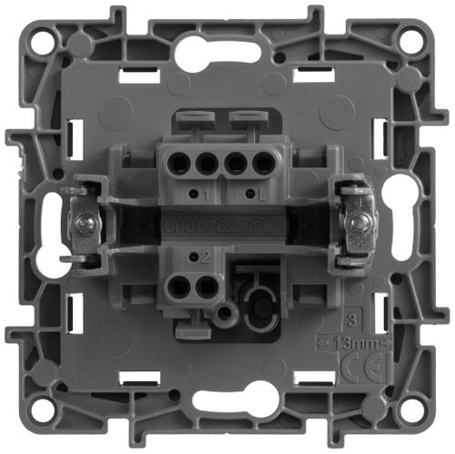 Переключатель 1-клавишный Legrand Etika 672405 алюминий, картинка