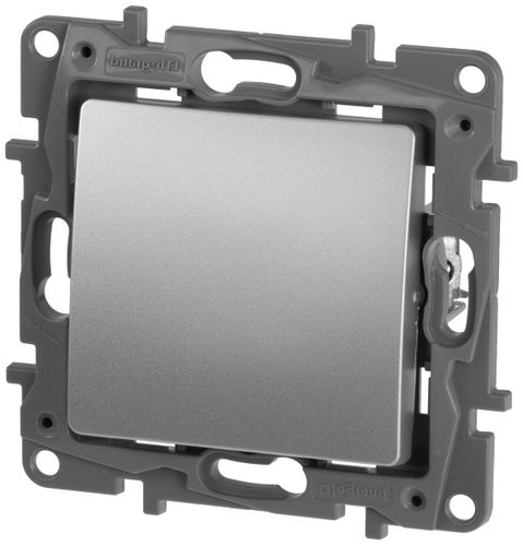Переключатель 1-клавишный Legrand Etika 672405 алюминий, изображение
