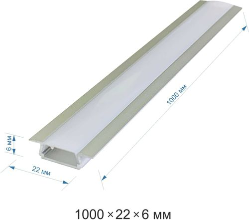 Профиль для светодиодной ленты Apeyron Electrics 08-06 1 м серебристый, вид