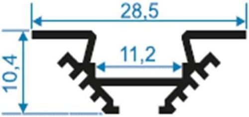 Профиль для светодиодной ленты Apeyron Electrics 08-07 1 м серебристый, фотография