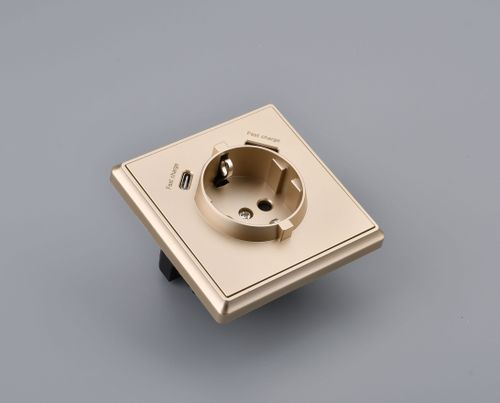 Прзетка USB/TYPE-C 1 пост ALTECH ENCORE 1SUCY шампань, фотография