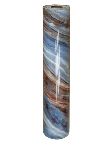 Самоклеящаяся ПВХ плитка РУЛОН LAKO DECOR "Мрамор Алтея" толщина 2мм 1,8м² 60х300 см, изображение
