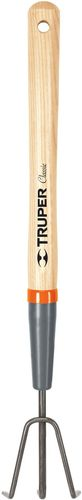 Культиватор садовый TRUPER, 3-зубчатый, с деревянной ручкой, 38см, Арт. 15036, крупный план