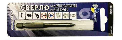 Сверло по керамике и стеклу TRIO-DIAMOND 6 мм 430006, изображение